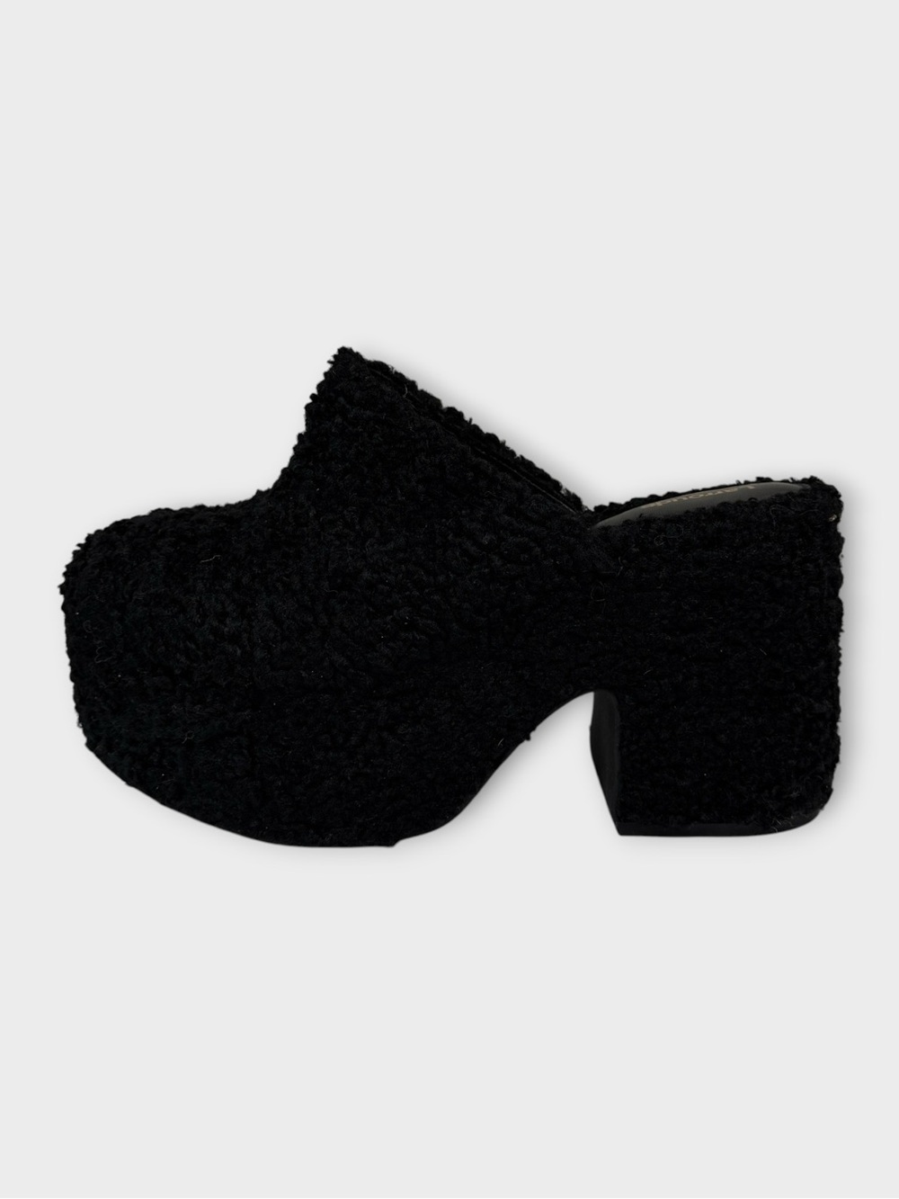 Larroude Shearling Miso Platform Clogs